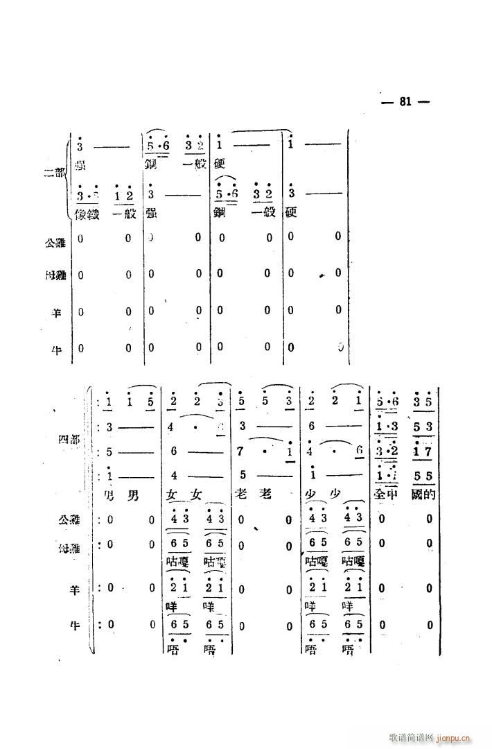 生产大合唱 完整本(九字歌谱)73