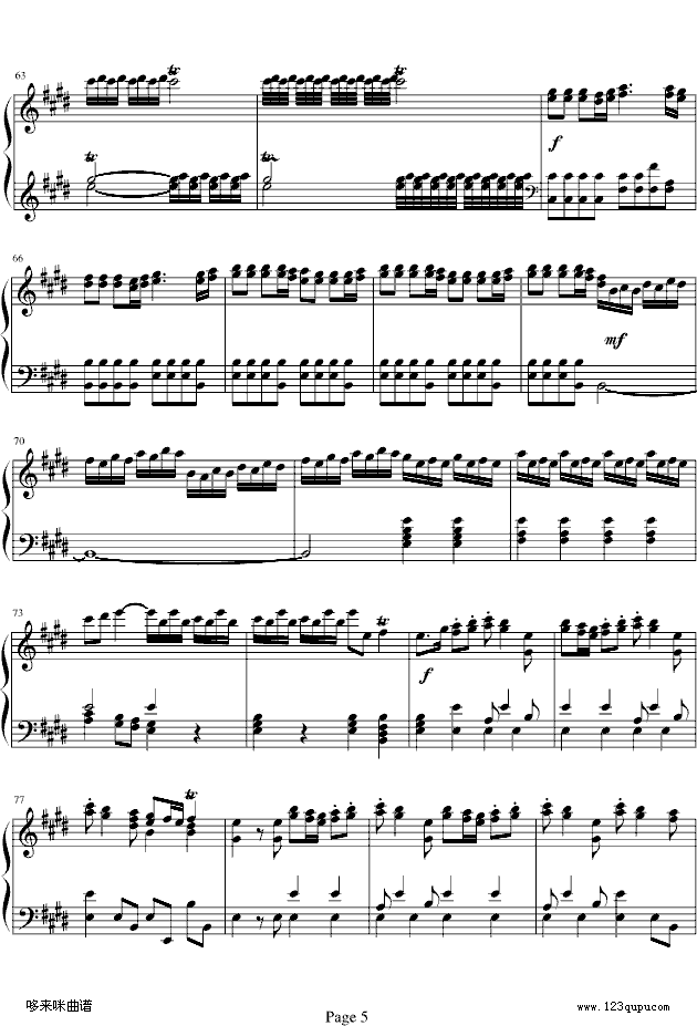 四季·春-维瓦尔第(钢琴谱)5