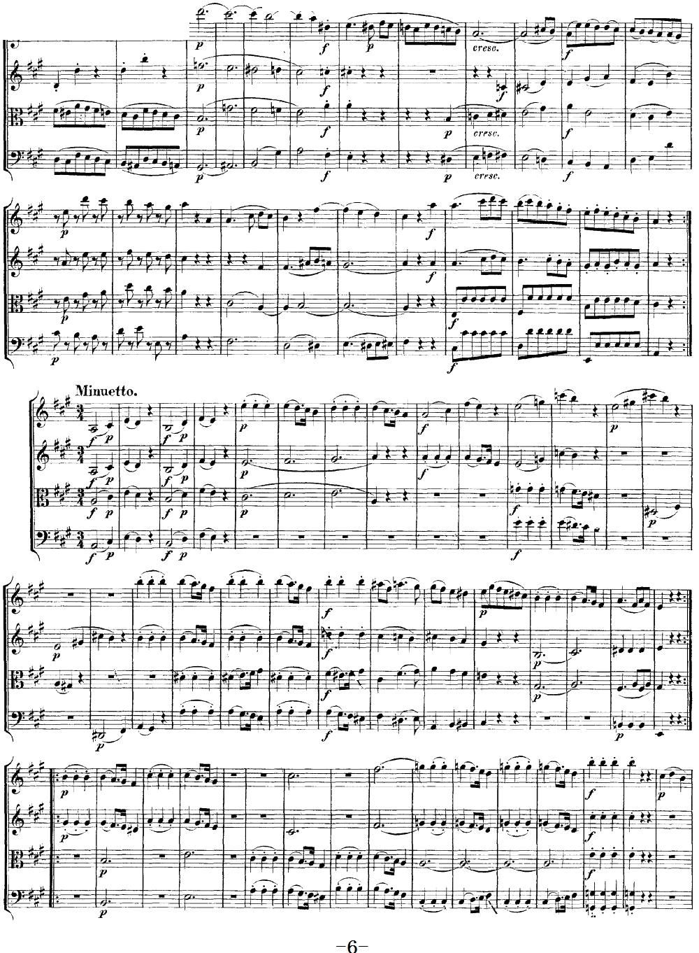 Mozart Quartet No 18 in A Major K 464(总谱)6