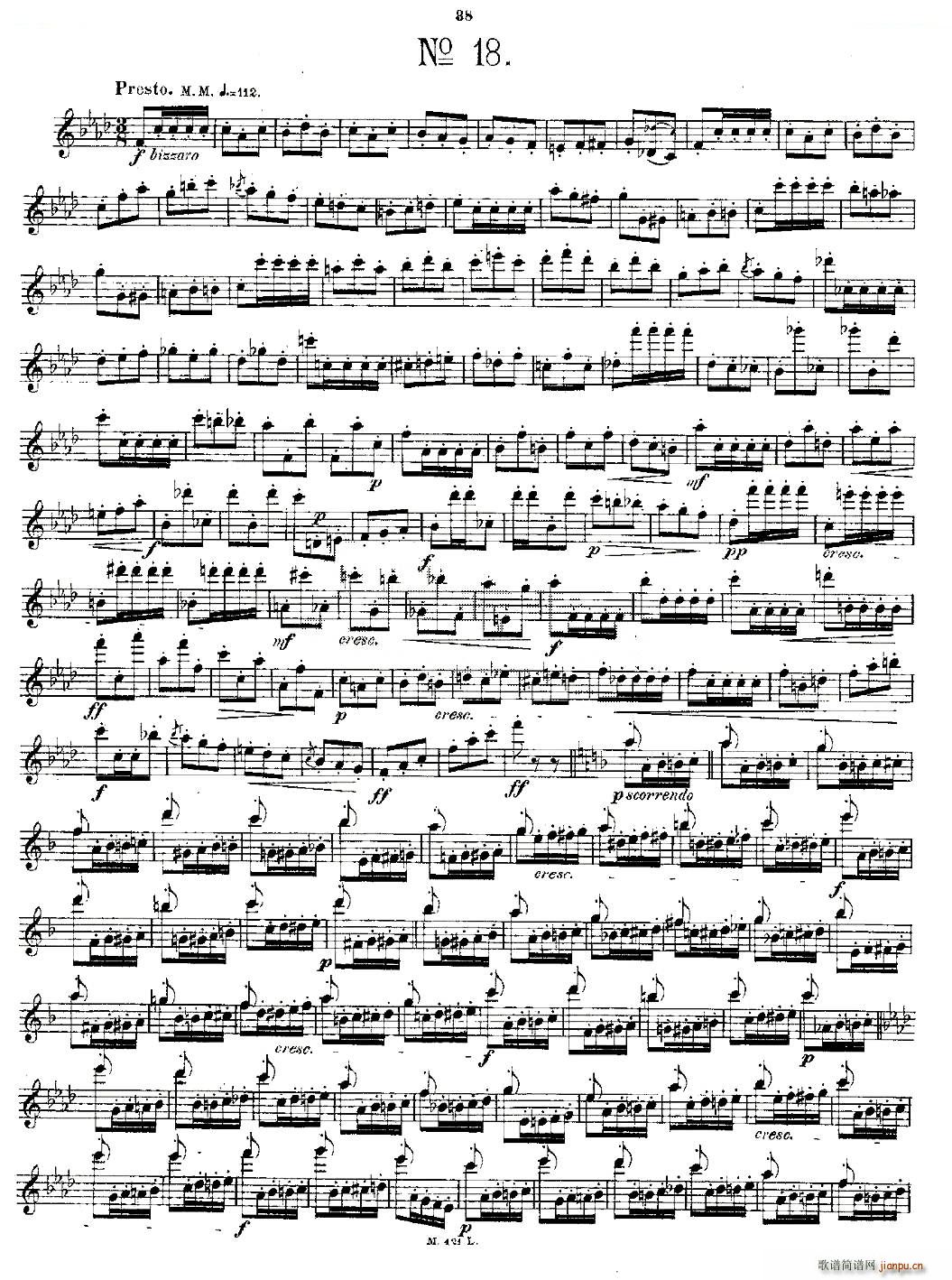 24首长笛练习曲 Op 15 之16 20 铜管(笛箫谱)6