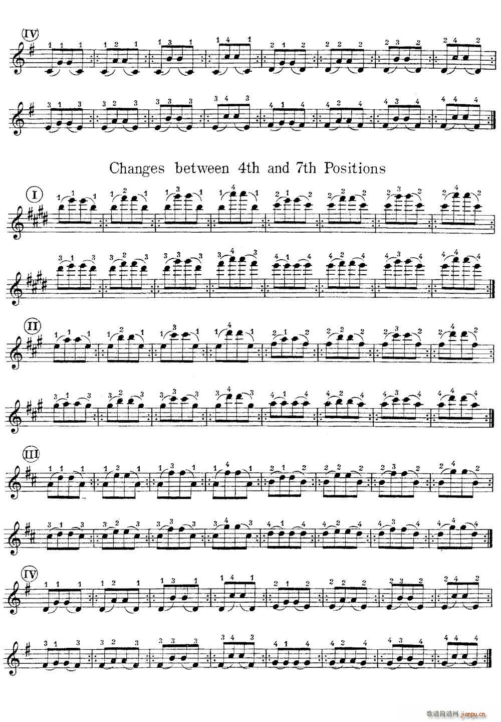小提琴换把练习曲 第二部分(小提琴谱)6