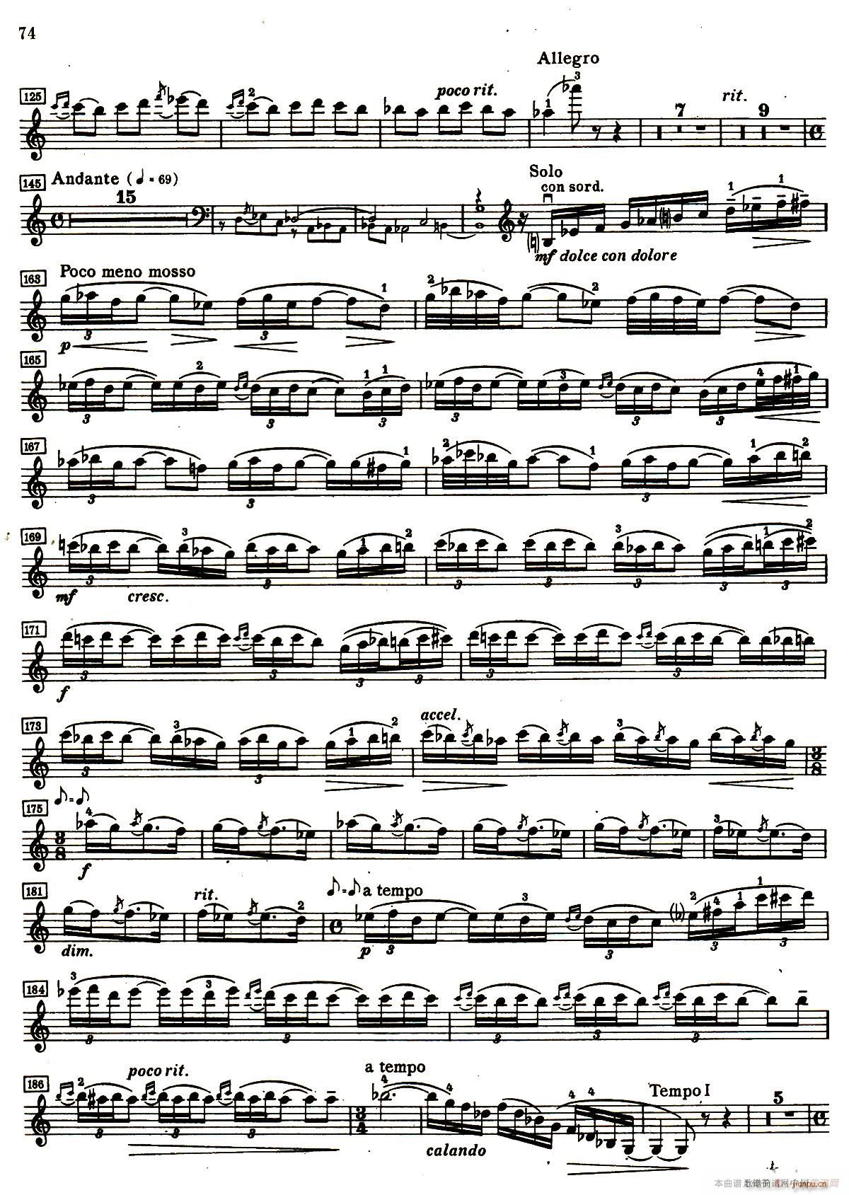 D小调小提琴协奏曲(小提琴谱)13