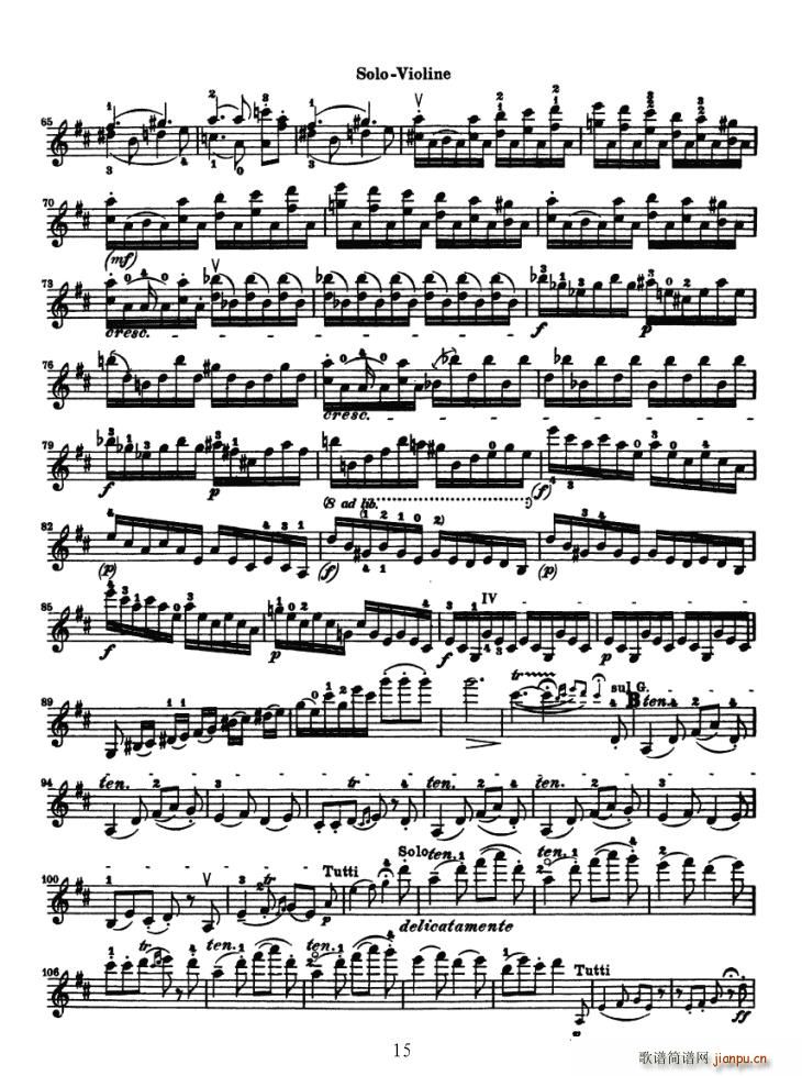 Konzert fur Violine(小提琴谱)9