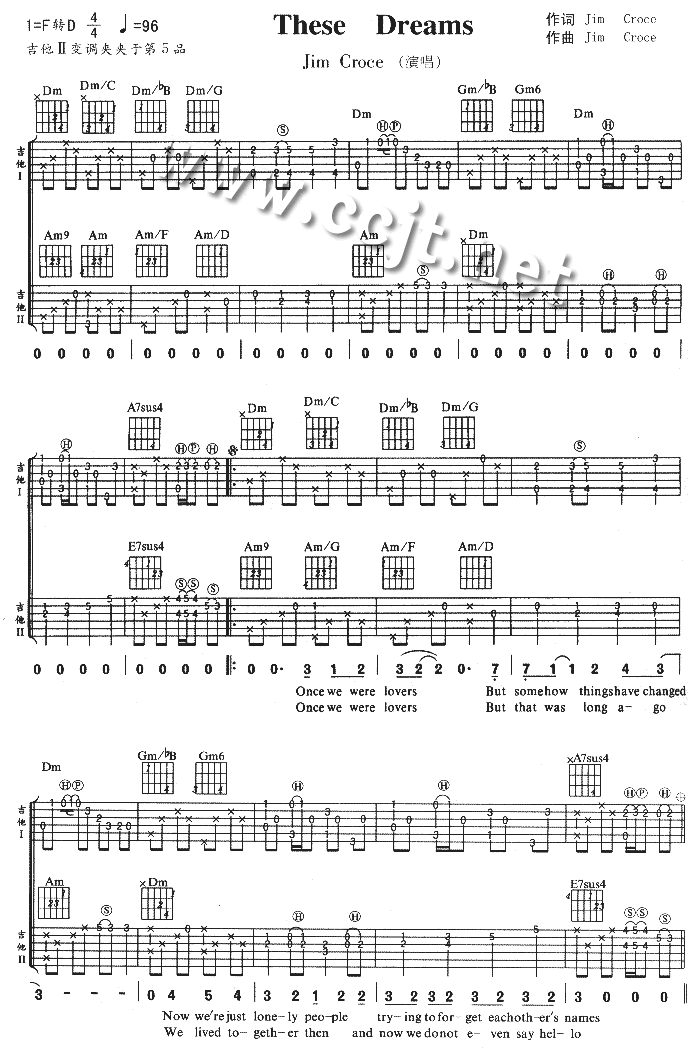 TheseDreams吉他譜-(吉他譜)1