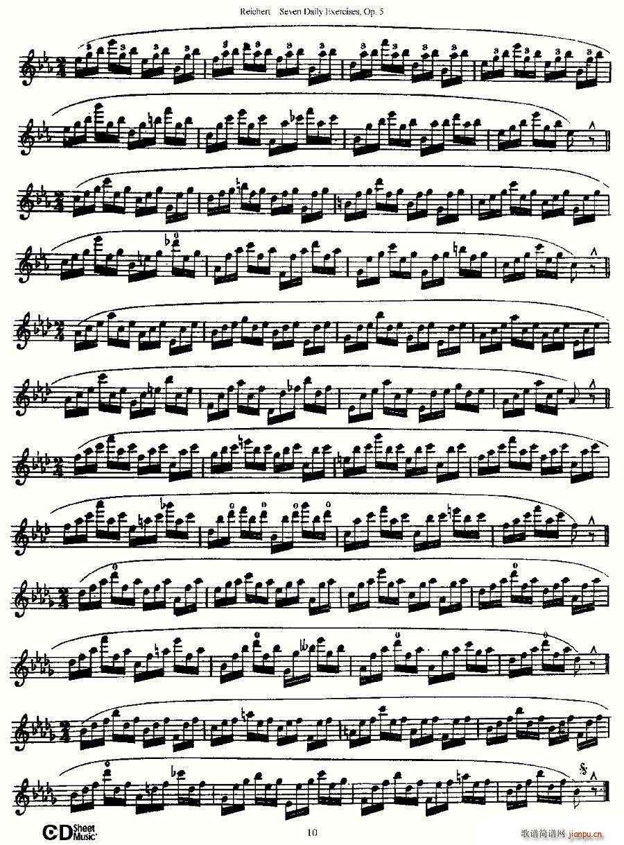 Seven Daily Exercises, Op.5(十字及以上)10