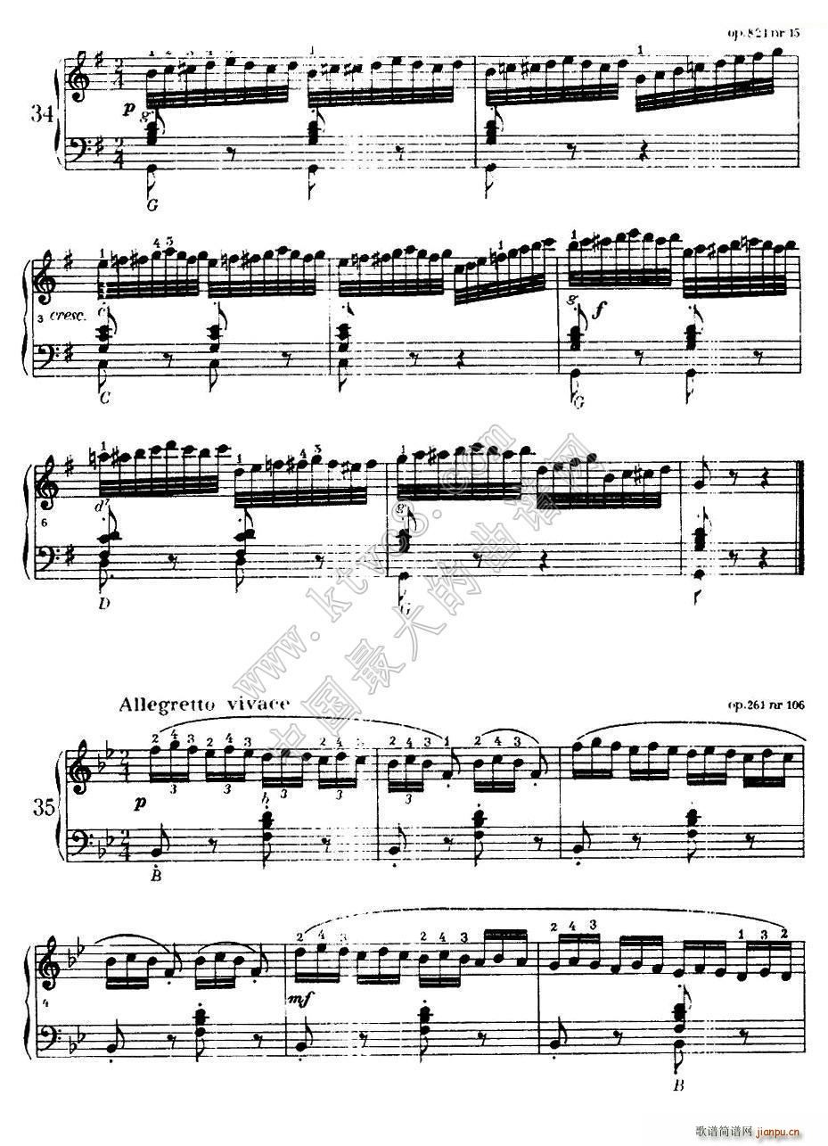 车尔尼手风琴练习曲集 第Ⅰ册 22 36(手风琴谱)10