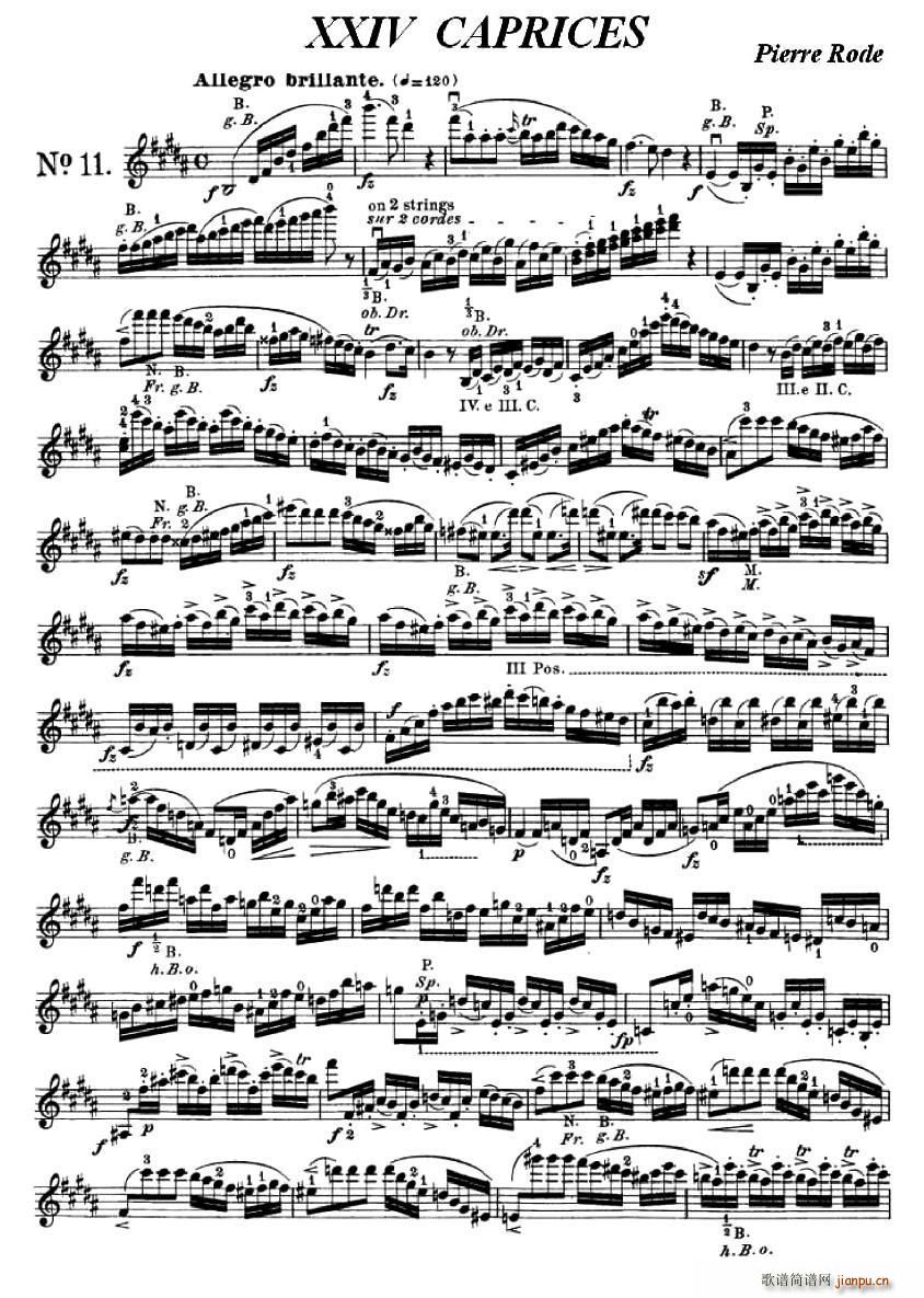 24首小提琴练习曲之11(小提琴谱)1