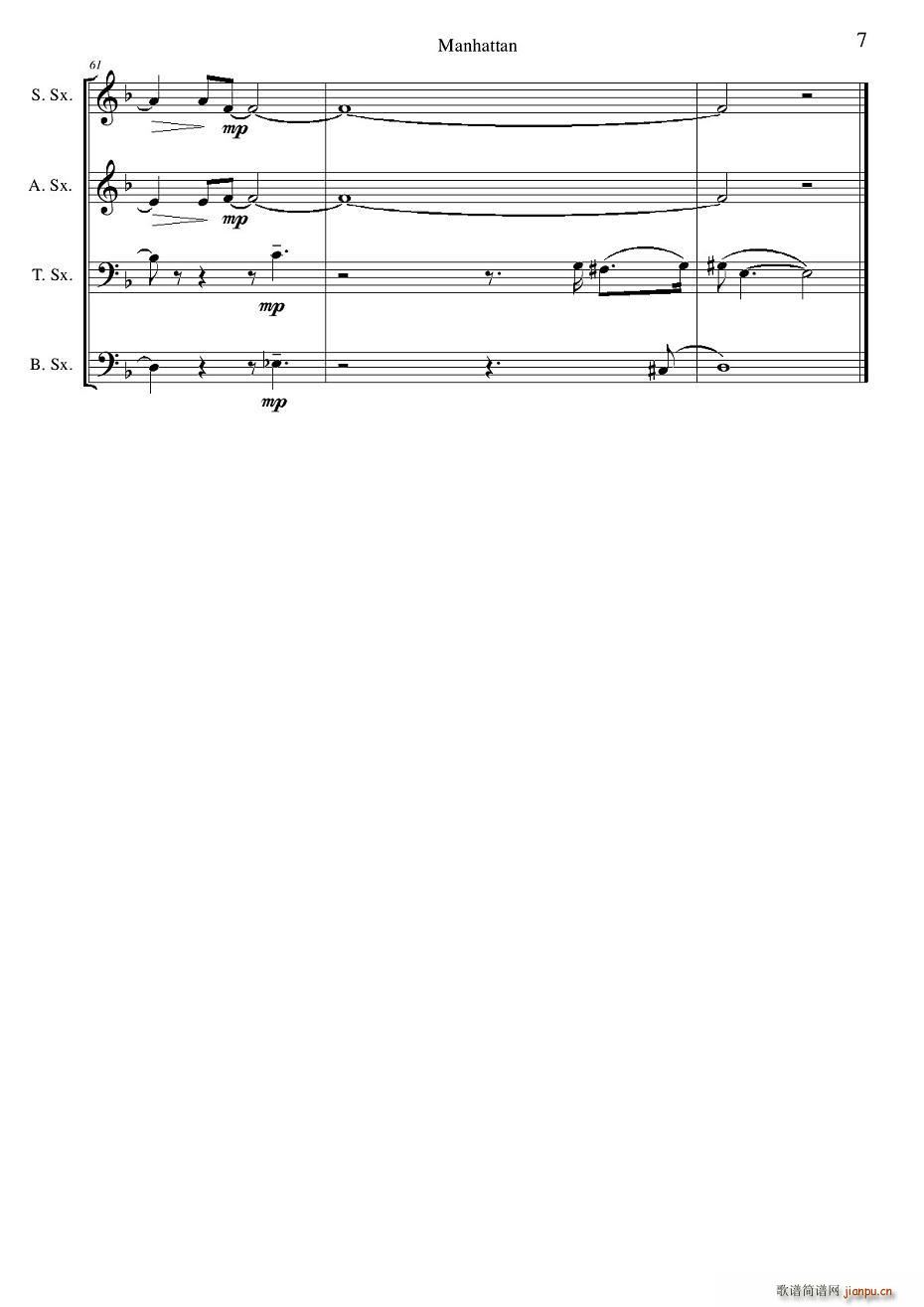 Manhattan score(總譜)7