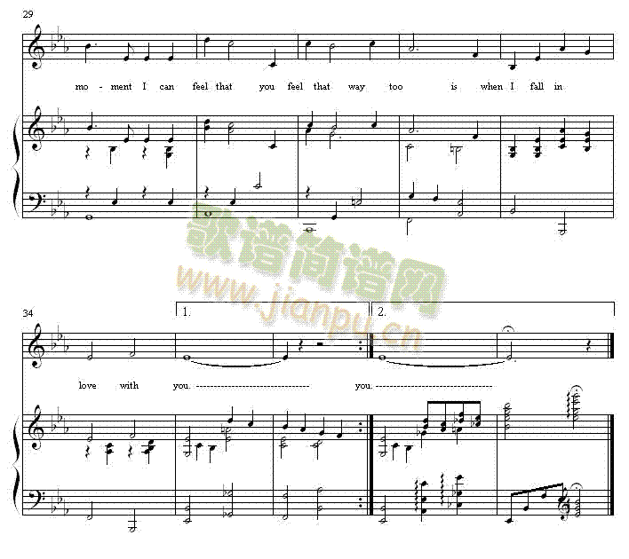 坠入爱河-WhenIFallInLove(钢琴谱)3