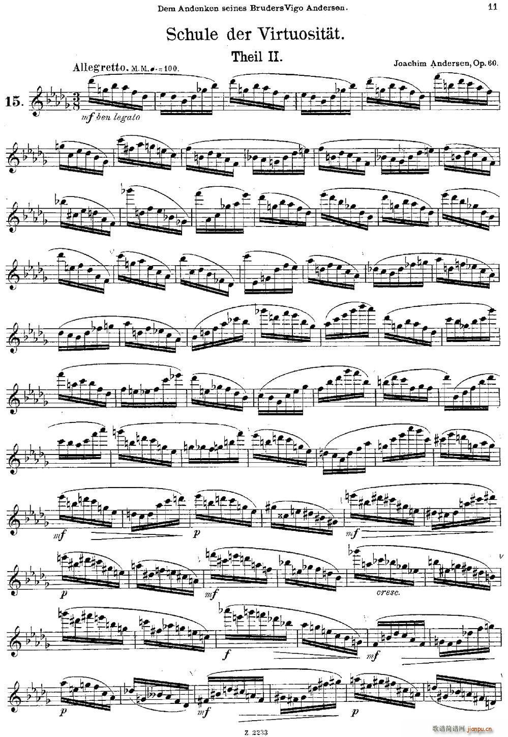 Schule der Virtuosit?t Op 60 15 长笛(笛箫谱)1