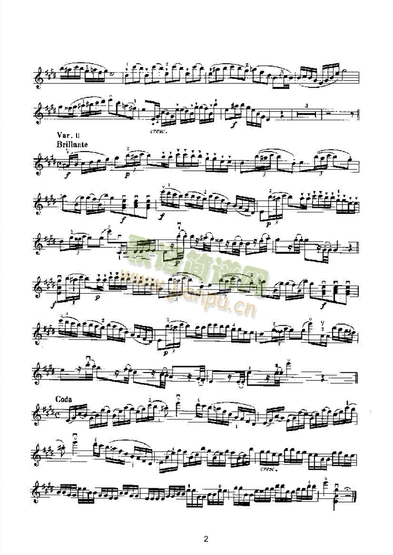 罗西尼主题与变奏曲弦乐类小提琴 2