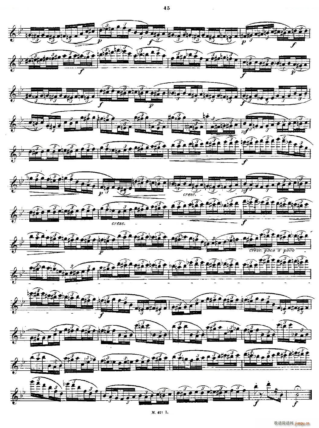 24首长笛练习曲 Op 15 之21 24 铜管(笛箫谱)3