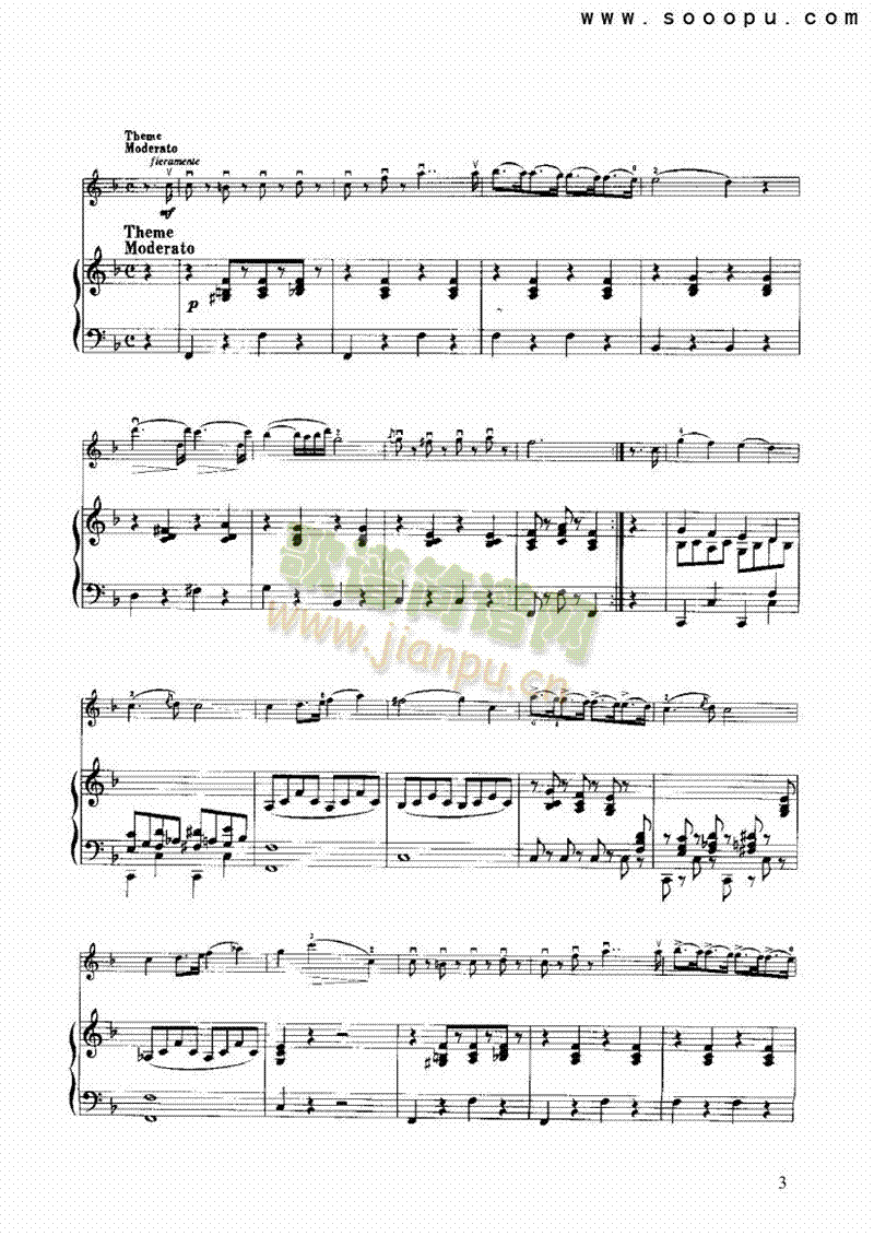 帕奇尼主题与变奏曲弦乐类小提琴(其他乐谱)3