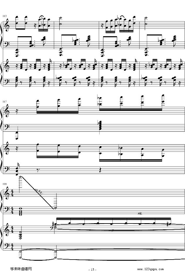 爵士双钢琴奏鸣曲第三乐章-米约(钢琴谱)15