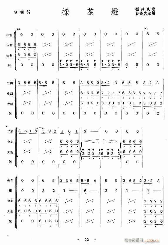 采茶燈〔彭修文改編〕(總譜)1