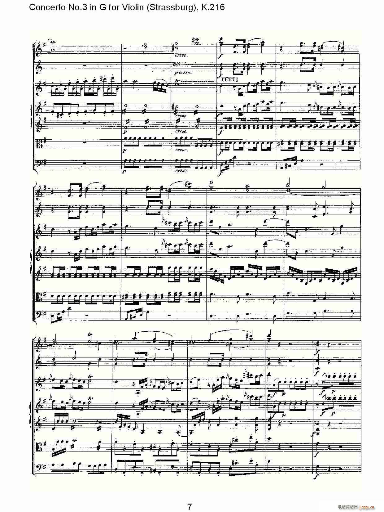 Concerto No.3 in G for Violin K.216(小提琴谱)7