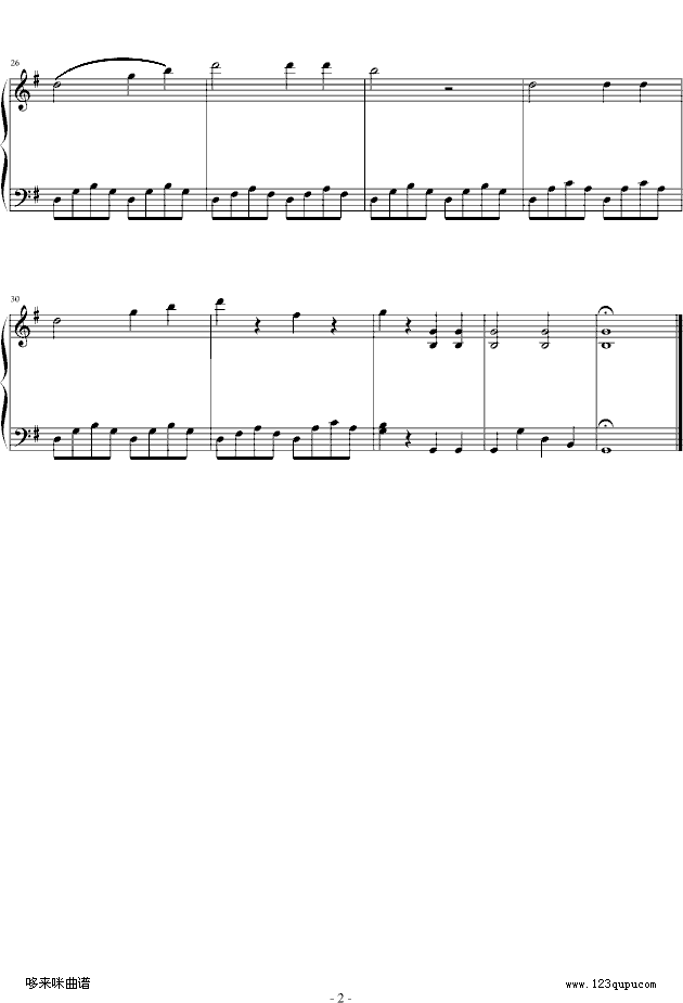 G大调小奏鸣曲Moderato-贝多芬 2