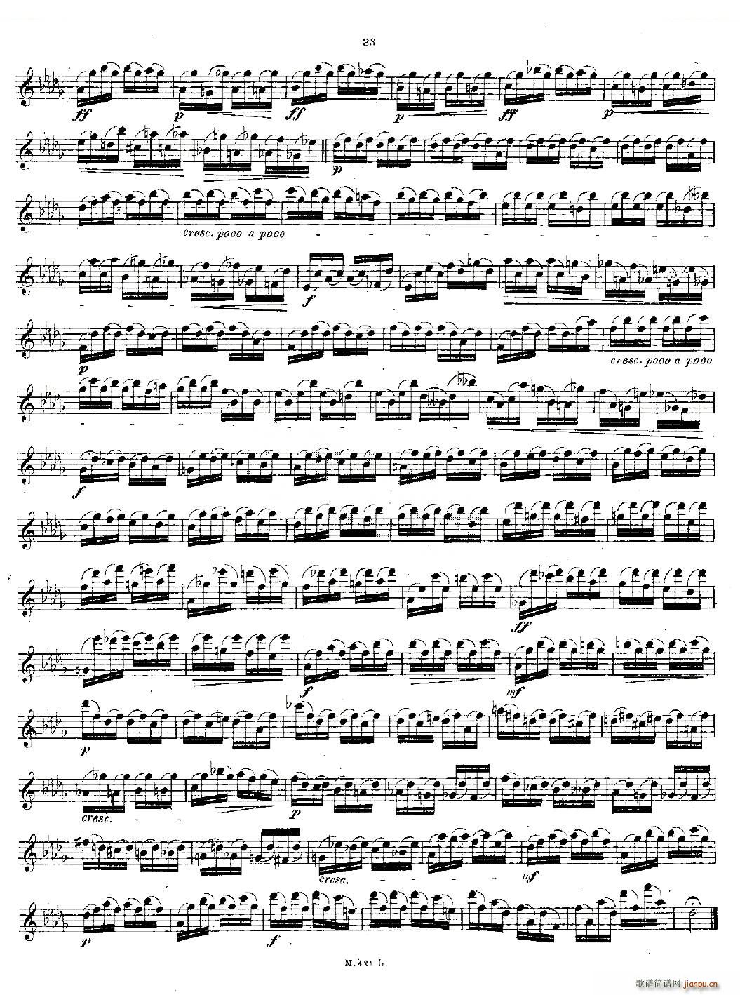 24首长笛练习曲 Op 15 之11 15 铜管(笛箫谱)11