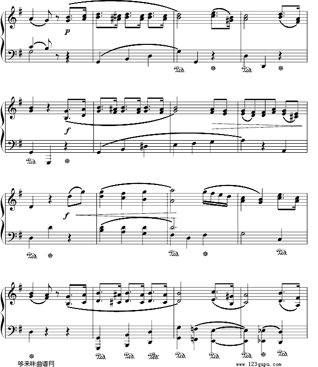 G大调小步舞曲-贝多芬(钢琴谱)3