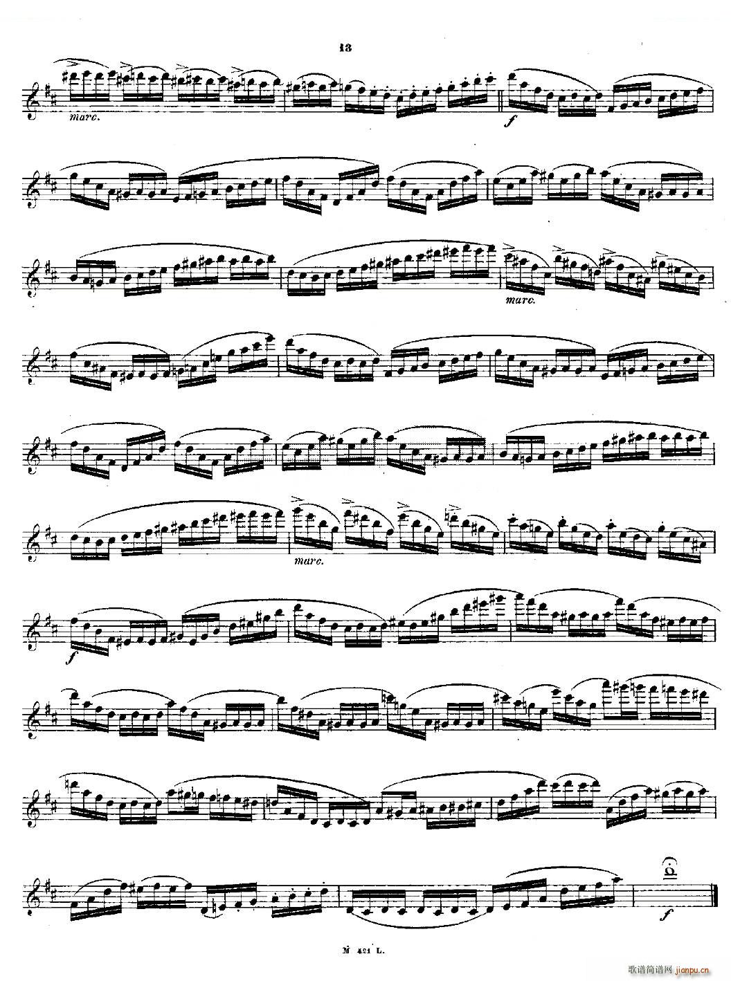 24首长笛练习曲 Op 15 之1 5 铜管(笛箫谱)13