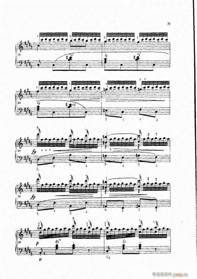 车尔尼手风琴练习曲集 Ⅳ(手风琴谱)31