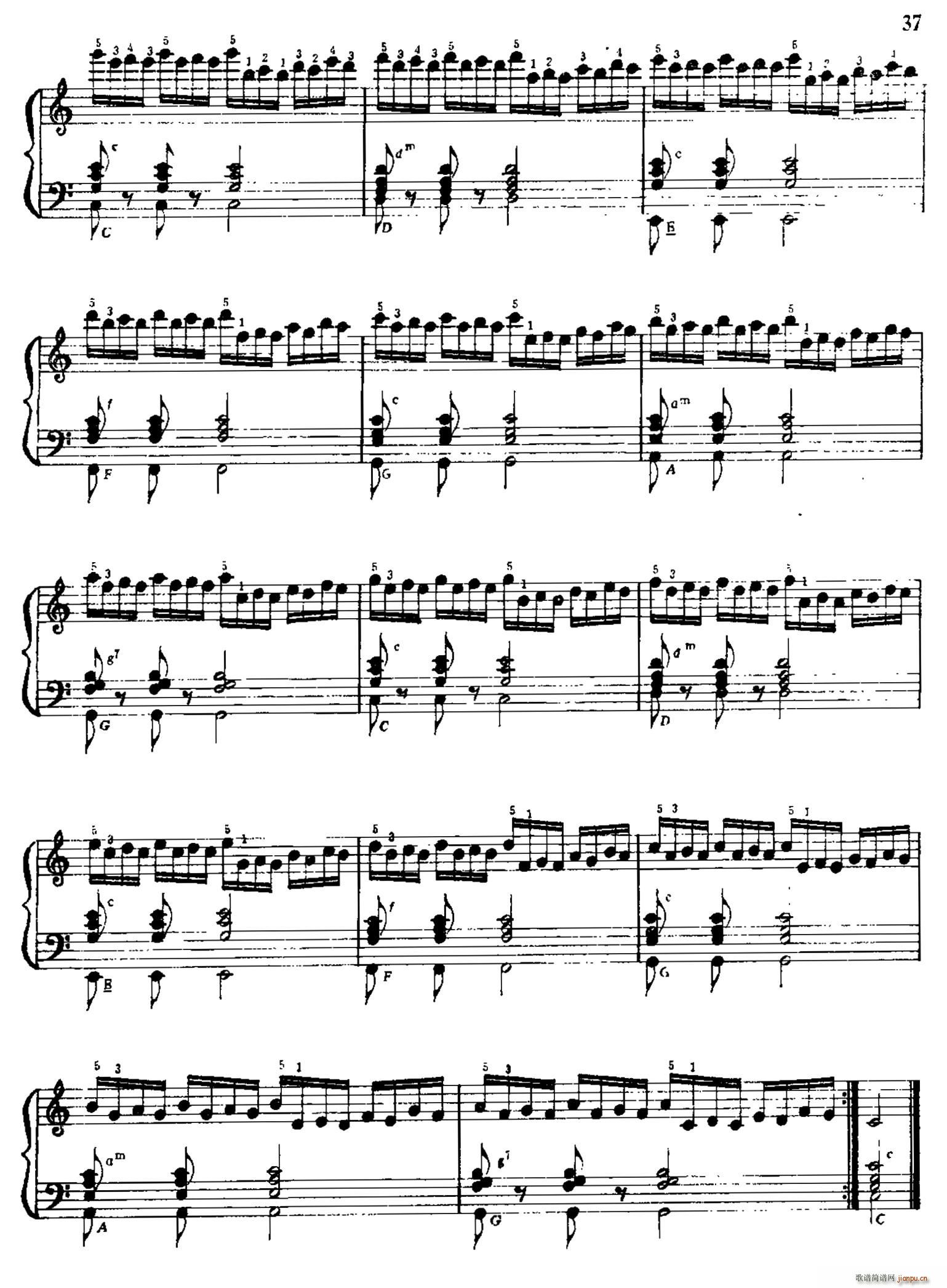 手风琴手指练习 第一部分 21 30(手风琴谱)16