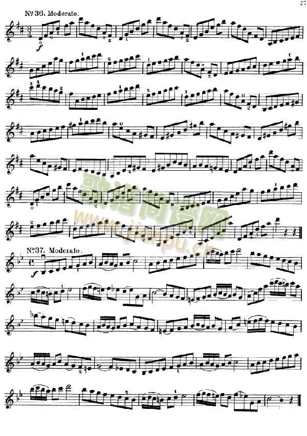 沃尔法特：练习曲60首(小提琴谱)7