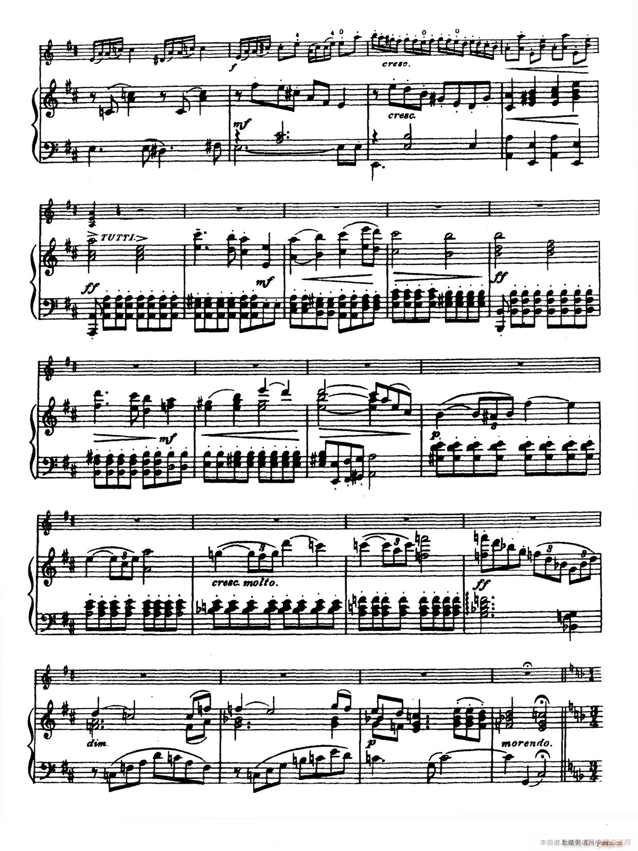 D大调学生协奏曲 塞茨作品第14号(小提琴谱)5