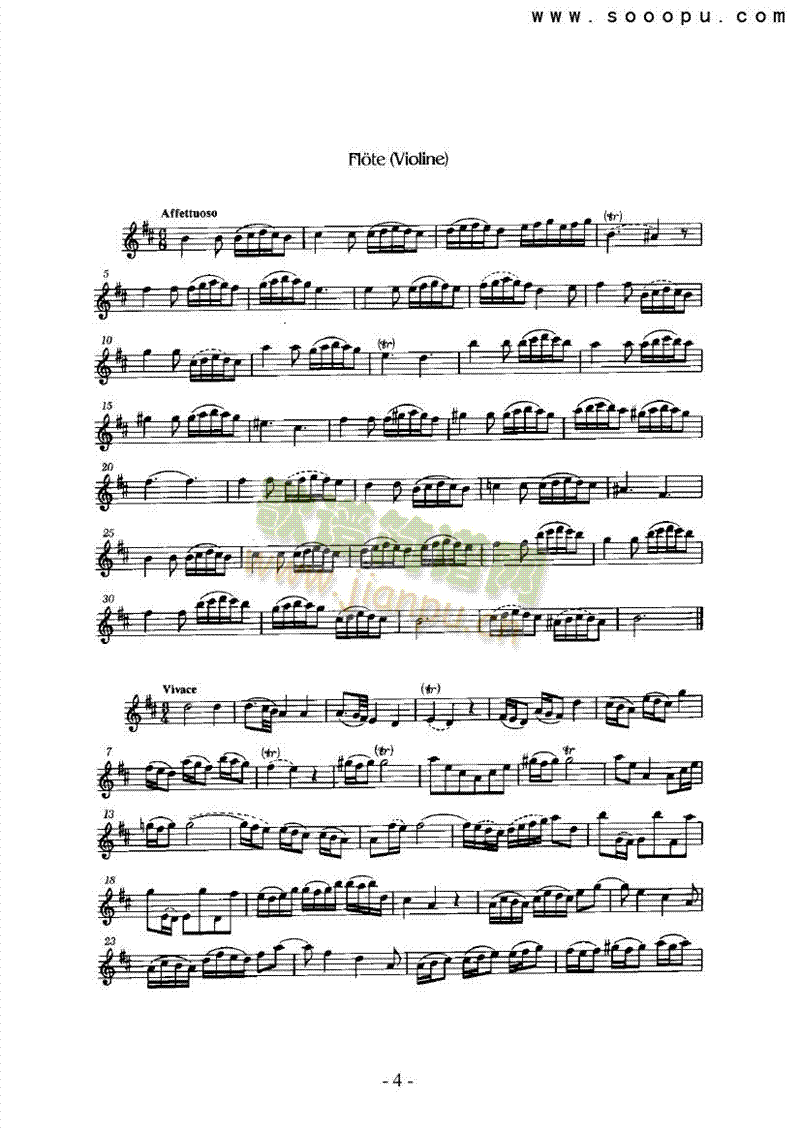 第六奏鸣曲管乐类长笛 4