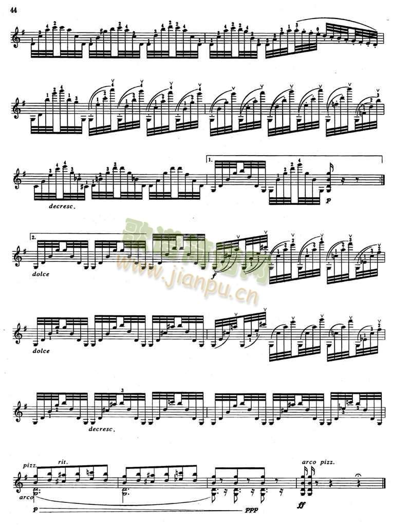帕格尼尼无伴奏变奏曲Op9(其他)6