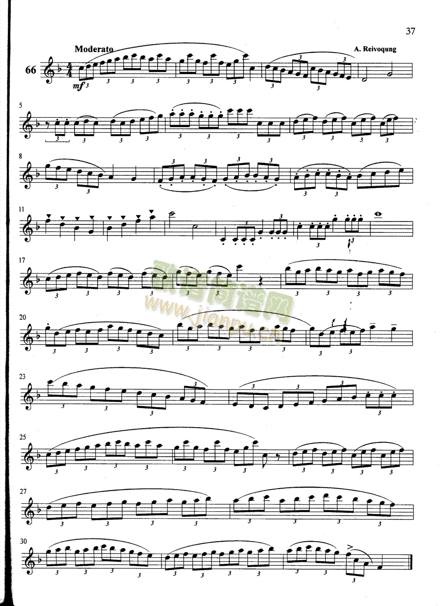 萨克斯管练习曲第100—037页(萨克斯谱)1