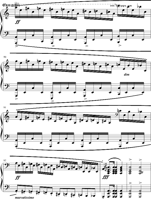 练习曲Op.25No.11-肖邦(钢琴谱)15