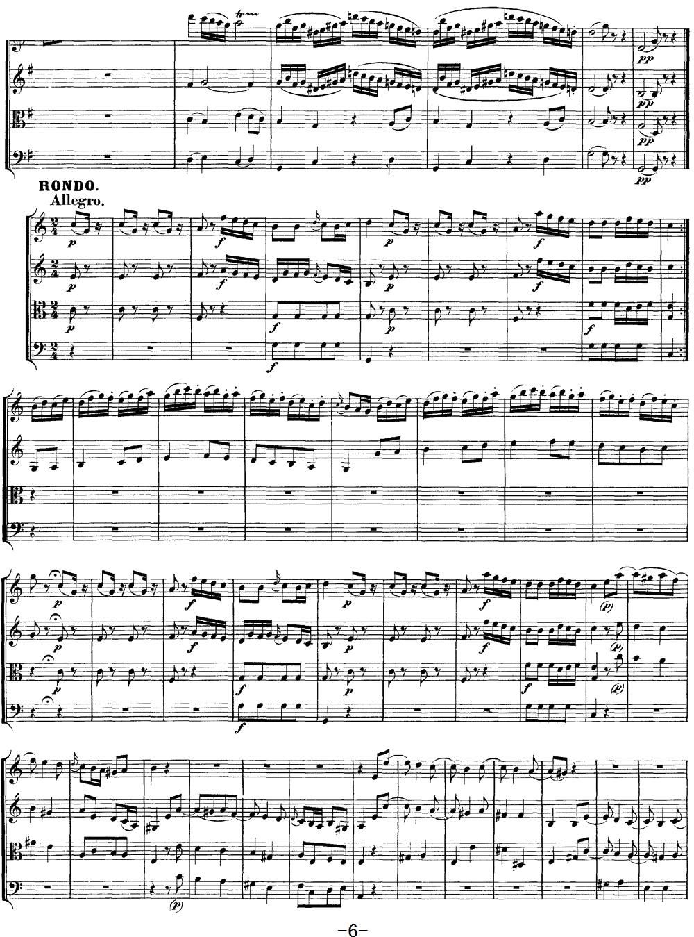 Mozart Quartet No 10 in C Major K 170(总谱)6