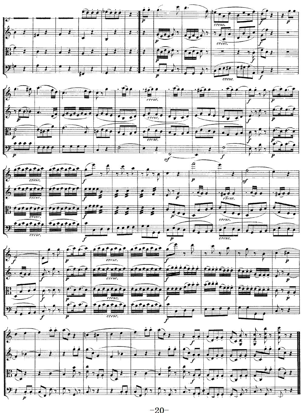 Mozart Quartet No 19 in C Major K 465(总谱)20