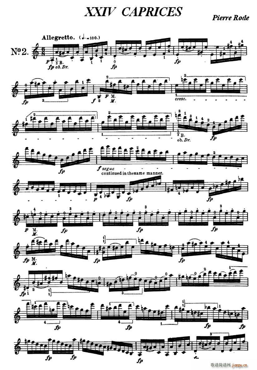 24首小提琴练习曲之2(小提琴谱)1