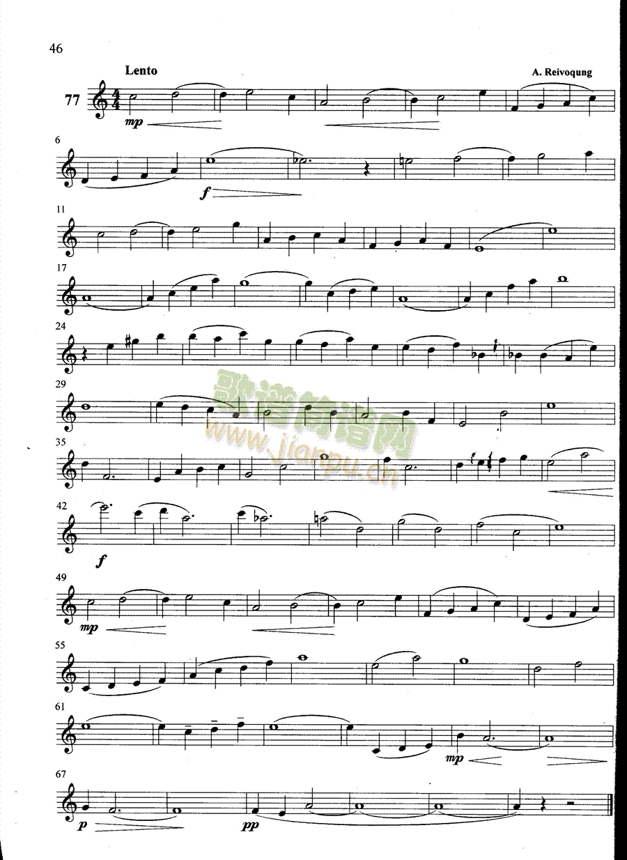 萨克斯管练习曲第100—046页(萨克斯谱)1