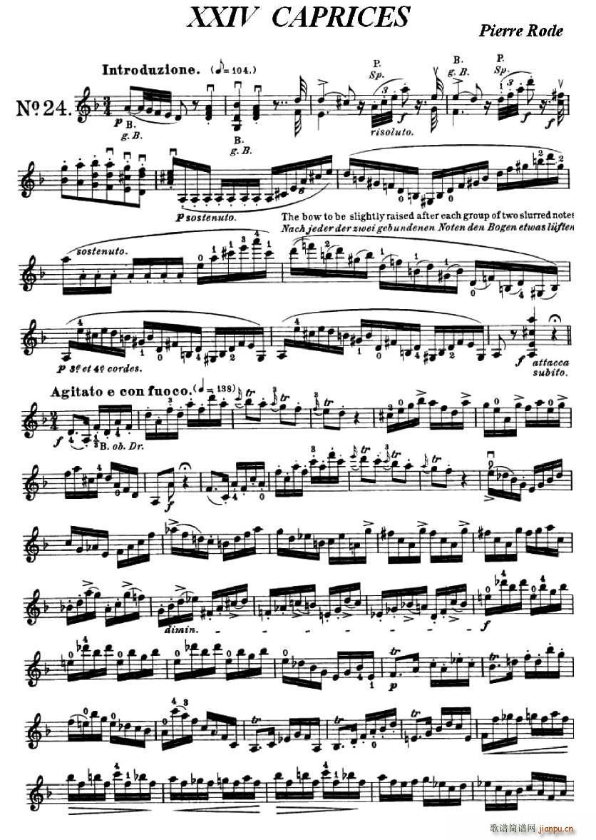 24首小提琴练习曲之24(小提琴谱)1