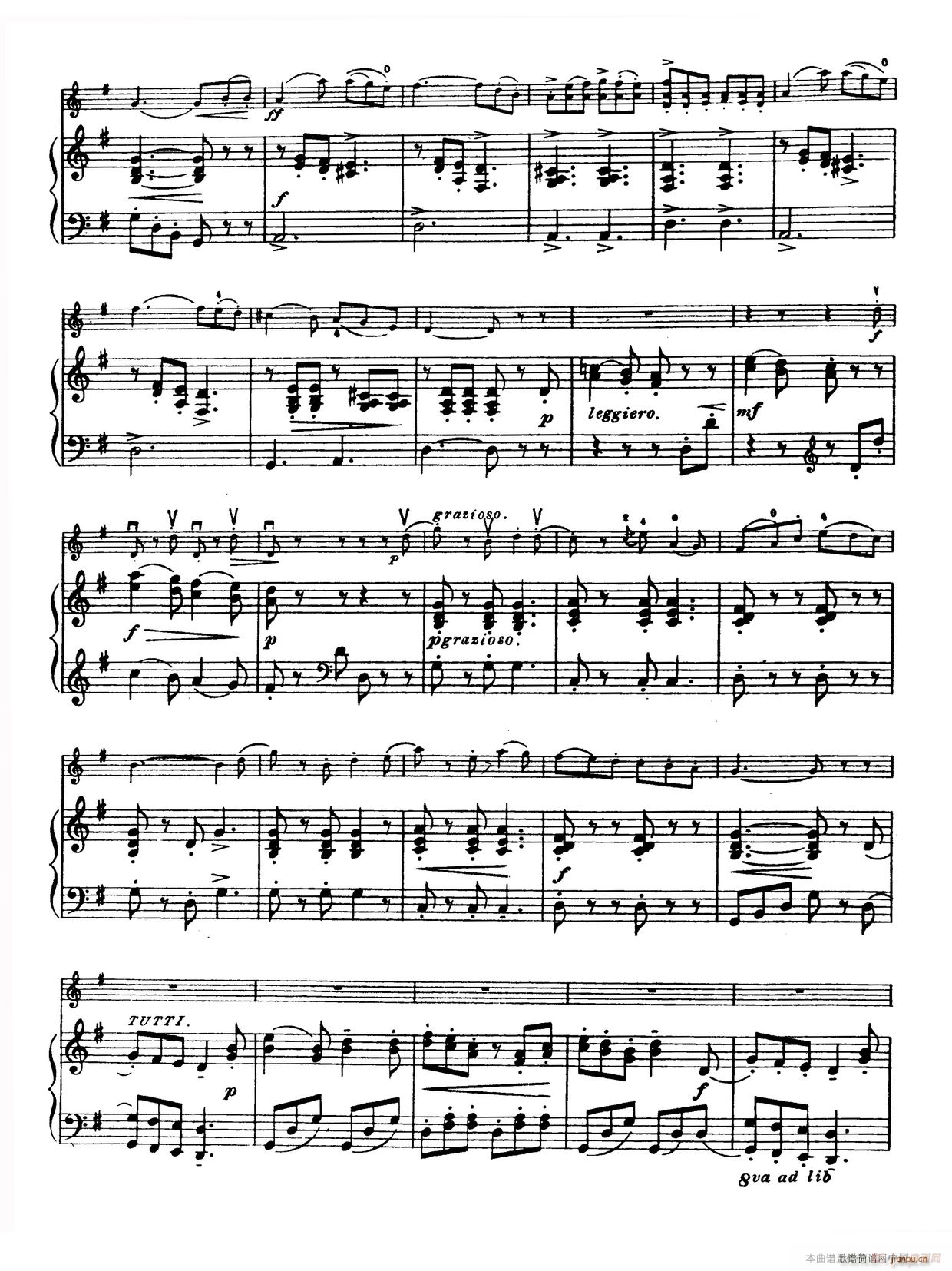 G大调学生协奏曲 塞茨作品第13号(小提琴谱)7