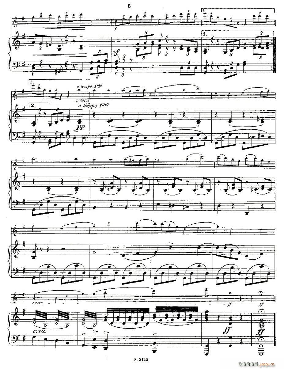 Solovortrag fur junge Flotenspieler.Op.47(笛箫谱)5