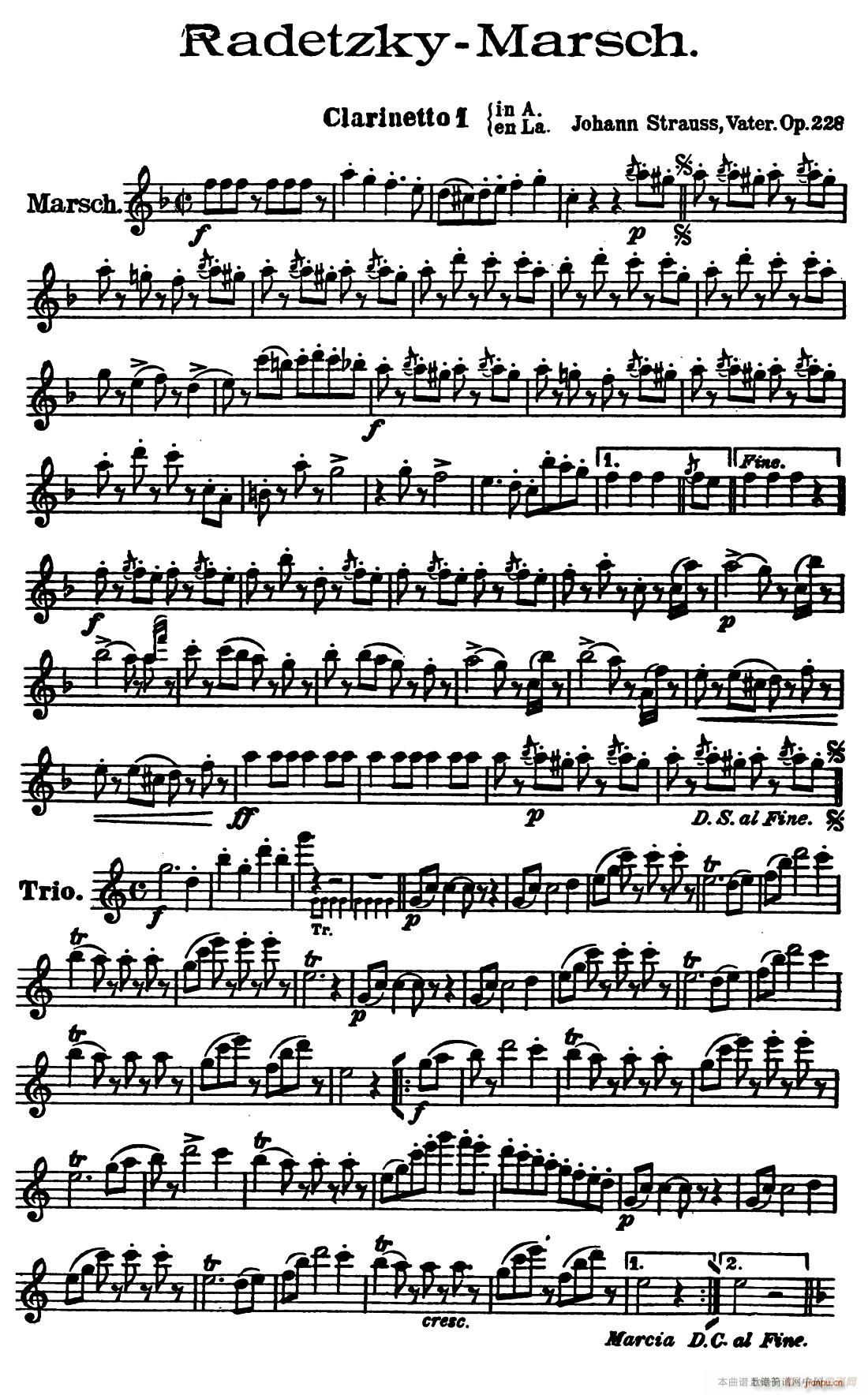 Radetzky Marsch Op 228 木管五重奏(总谱)7