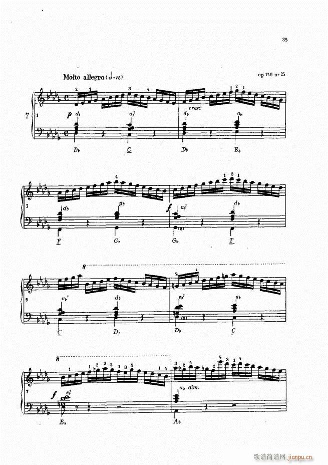 车尔尼手风琴练习曲集 Ⅳ(手风琴谱)35