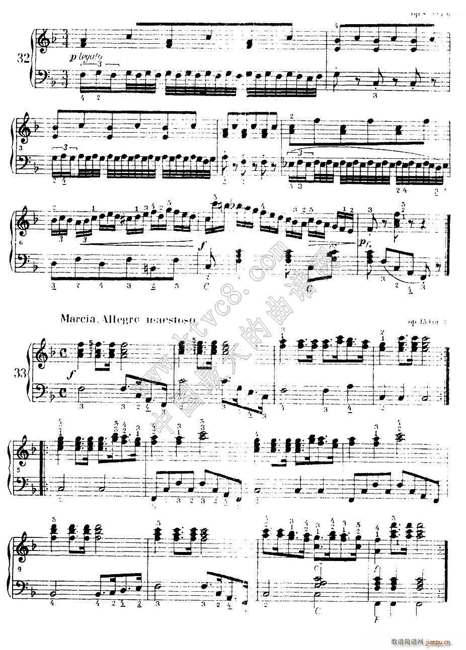 车尔尼手风琴练习曲集 第Ⅰ册 22 36(手风琴谱)9