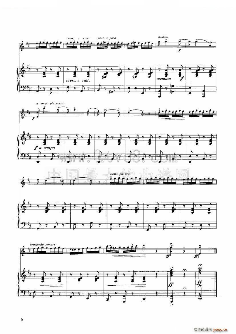查尔达什舞曲 钢琴伴奏(小提琴谱)6