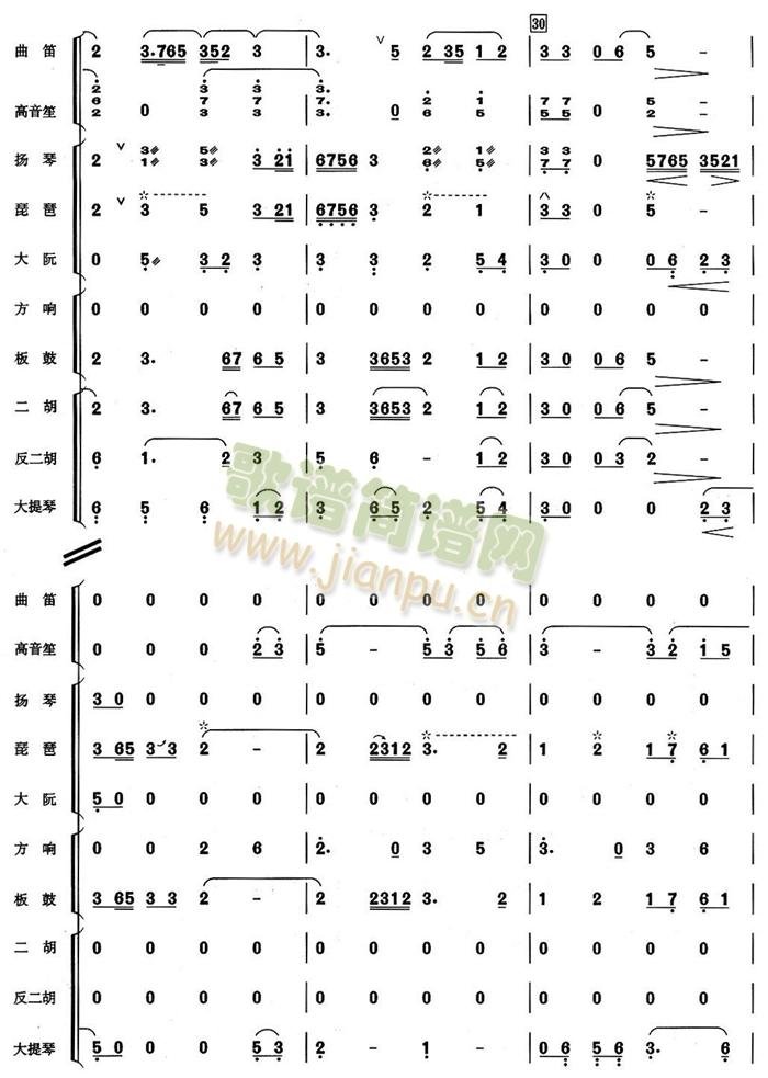 玉芙蓉民樂合奏總譜(總譜)6