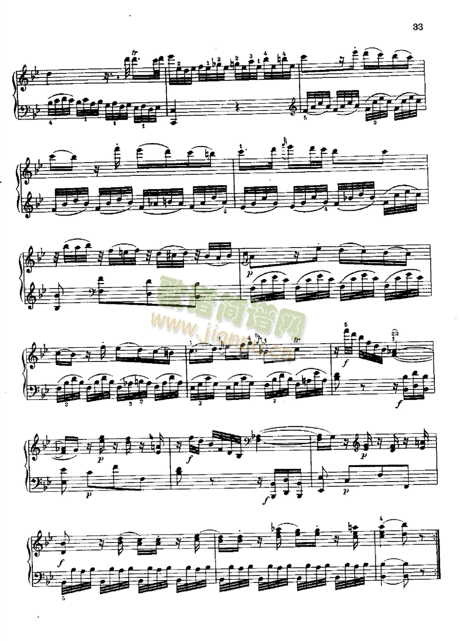 奏鸣曲Nr.281键盘类钢琴(钢琴谱)6