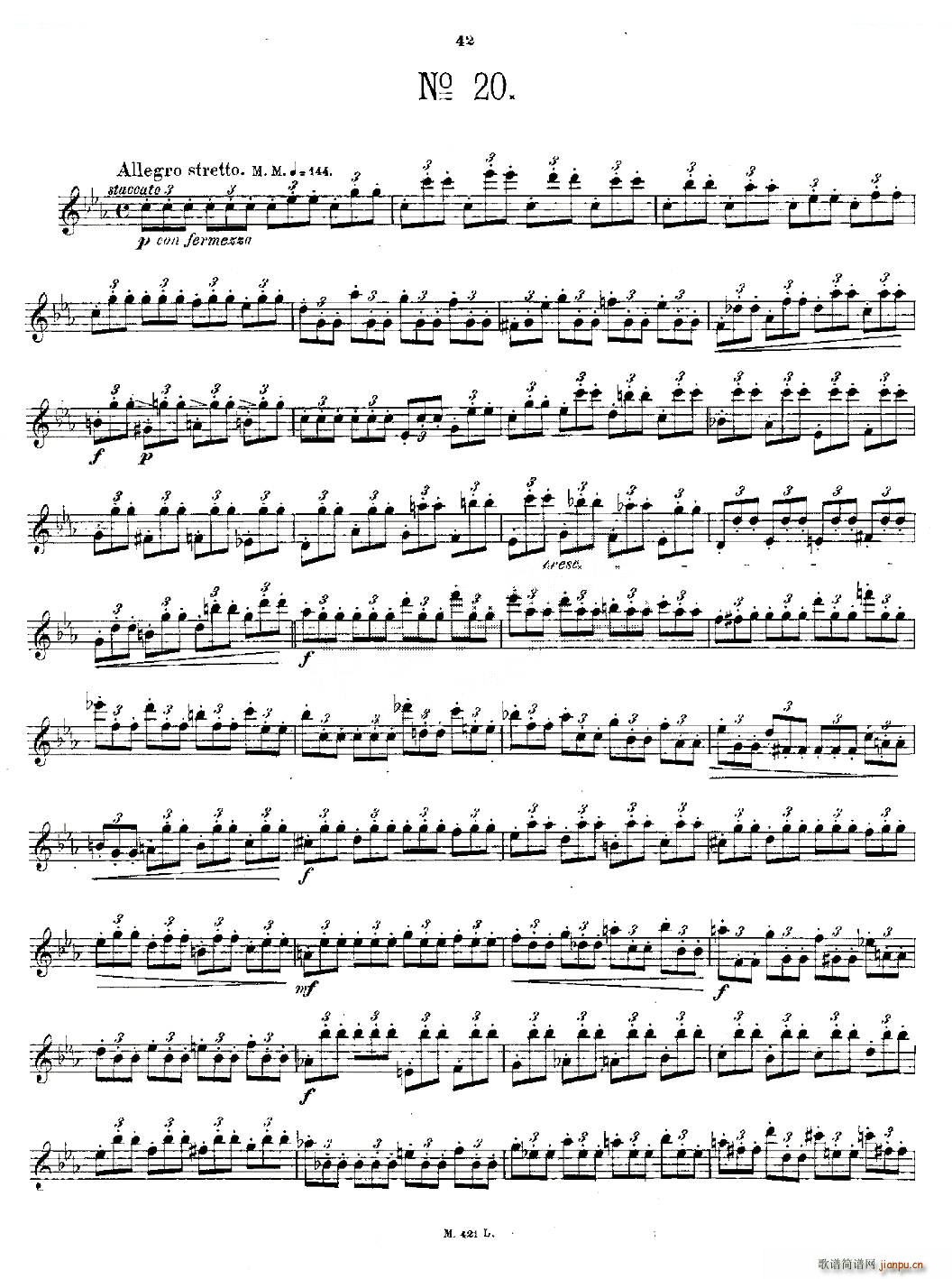 24首长笛练习曲 Op 15 之16 20 铜管(笛箫谱)10