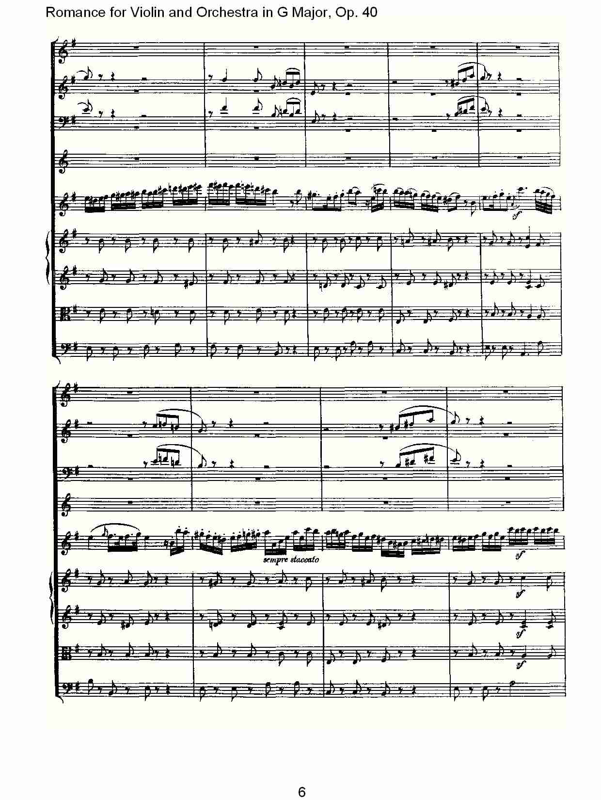 G小调小提琴与管弦乐罗曼曲Op.40(总谱)6