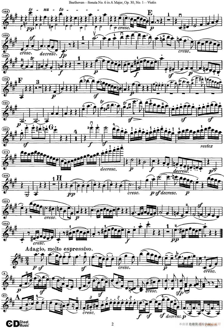 Violin Sonata No 6 in A Major Op 30 No 1 2
