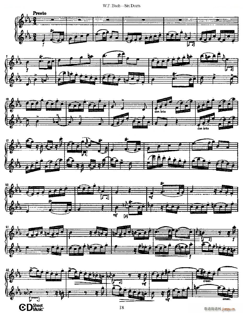 Six Duets 之三 六首二重奏练习曲 铜管(总谱)5