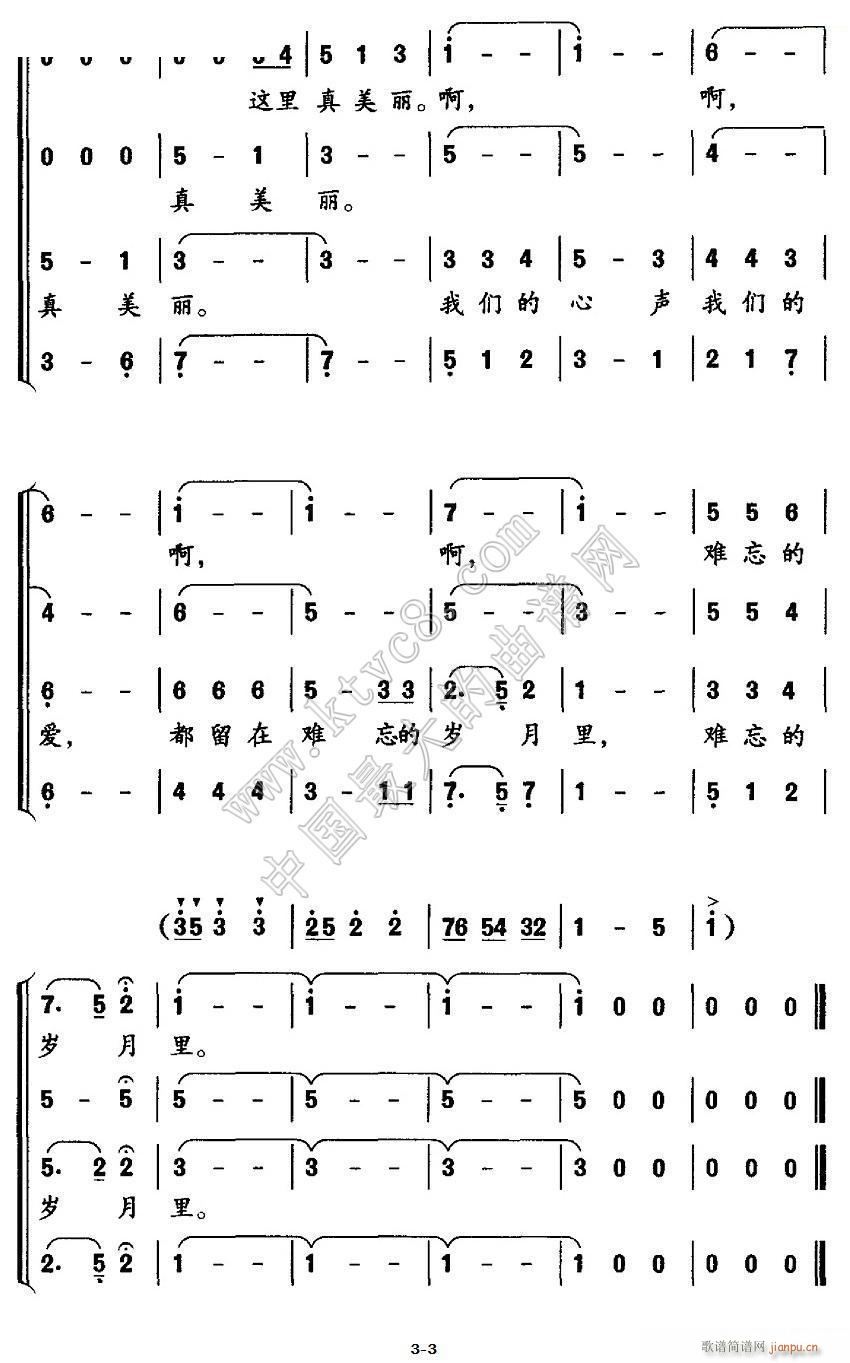 这里真美丽 合唱(合唱谱)3